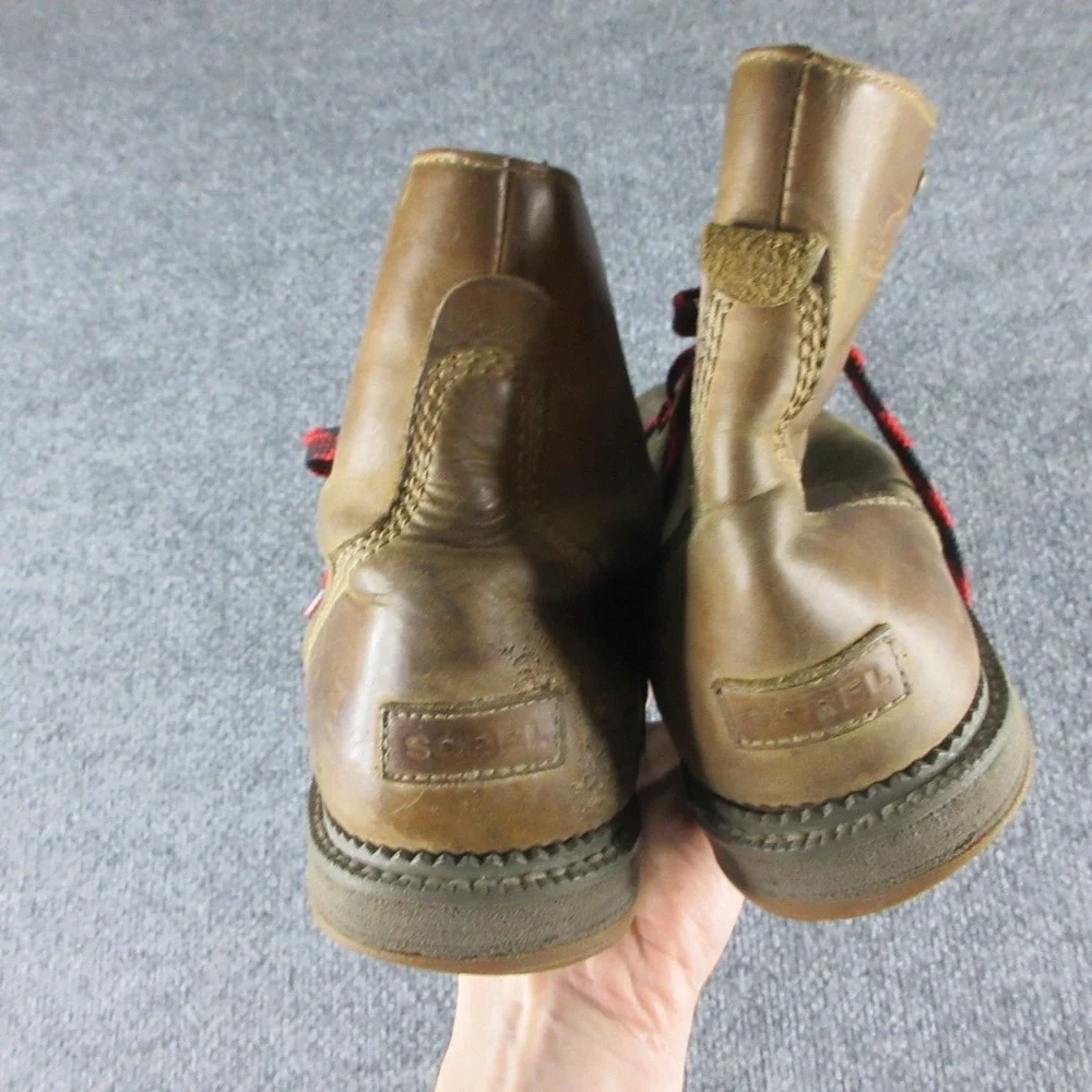 Sorel Boots Mens Size 9.5 Brown Leather Waterproof Lace Up Madson NM3472-286